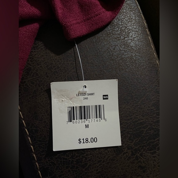 Falls Creek Women’s Long Sleeve V-Neck Cozy Shirt Size Medium - Picture 12 of 13